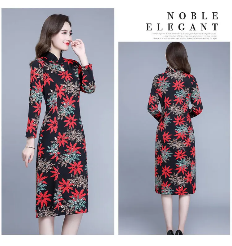 Китайские cheongsam восточные платья элегантные женские модифицированные современные qipao цветочные платья китайское традиционное платье