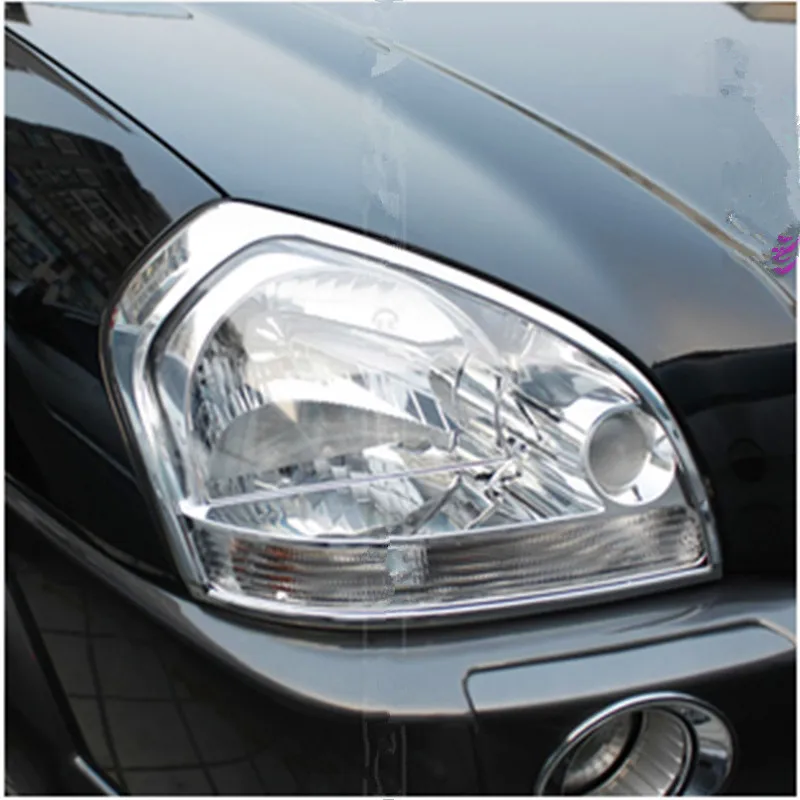 Для Hyundai Tucson 2005 2012 ABS хромированный передний и задний Головной фонарь крышка лампы
