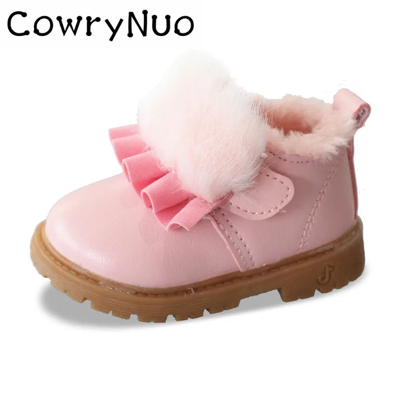 

Insole 11.5-13.5cm 0-2 Year New Baby Girl Shoes Princess Boot Warm Winter Girls Shoes