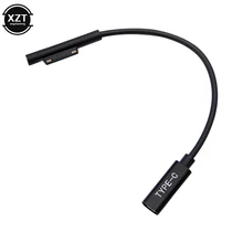 Cabo usb 3.1 para carregamento da microsoft surface pro, adaptador de tomada dc para superfície de microsoft pro 3 4 5 6 go cabo do carregador do laptop 15v