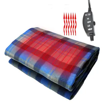 

150*100cm 12V Car Heating Blanket Lattice Energy Saving Warm Autumn And Winter Car Electric Blanket Automotive Blue