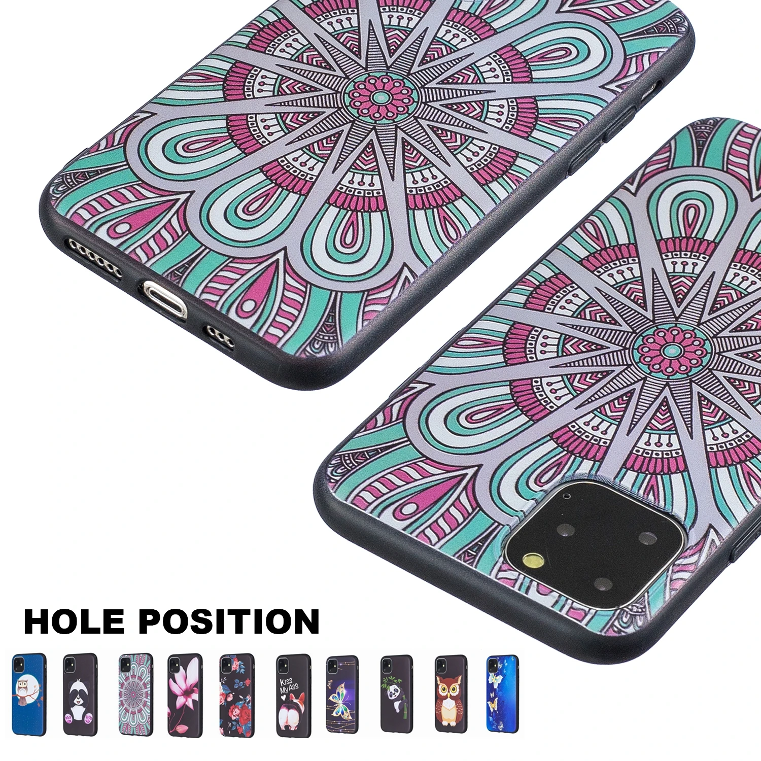 Для Apple iPhone 11 Pro Max Мандала мультяшный рисунок мягкий силиконовый чехол для 6 6S 7 8 Plus