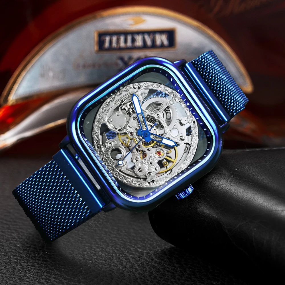 Часы мужские 2020 роскошные новые автоматические механические золотые часы