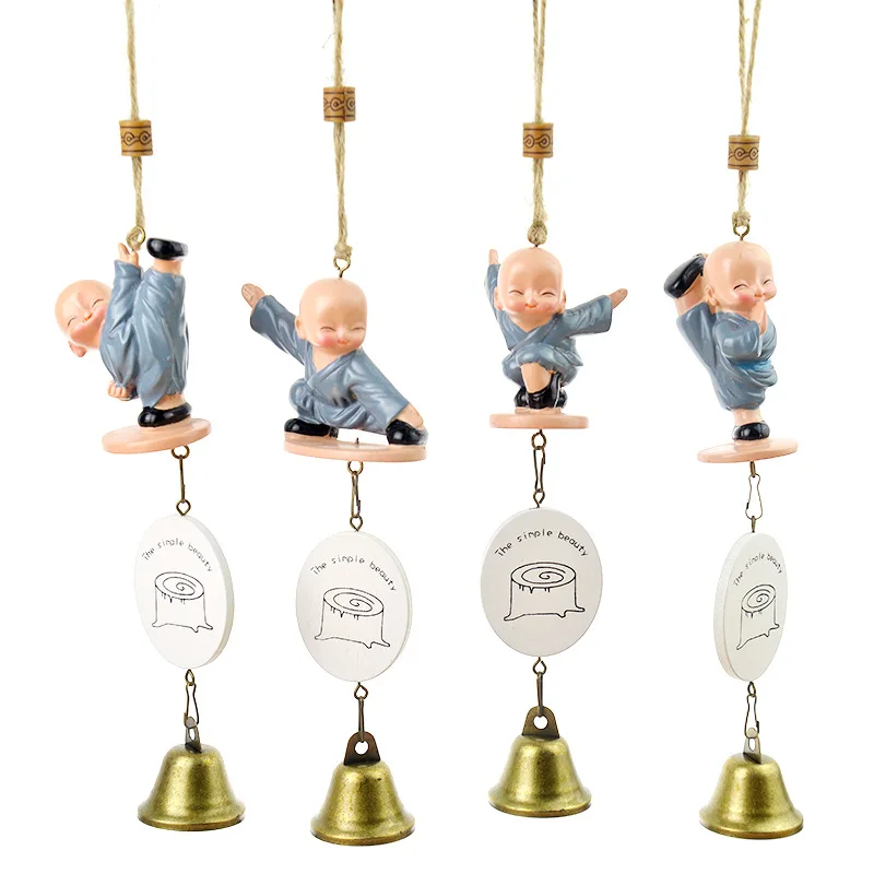 

Shaolin Kung Fu Little Monk Wind Chime Creative Home Decoration Resin Pendants Students Gift Friends Birthday Gift