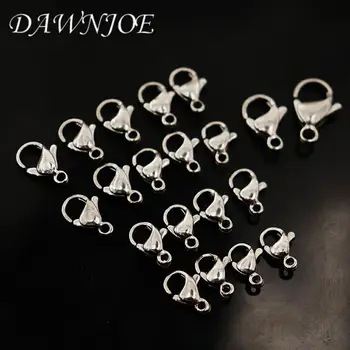 

10pcs 9 10 11 12 13 15mm Stainless Steel Lobster Clasp buckle DIY Making Necklace Bracelet Connection Jewelry Making Findings