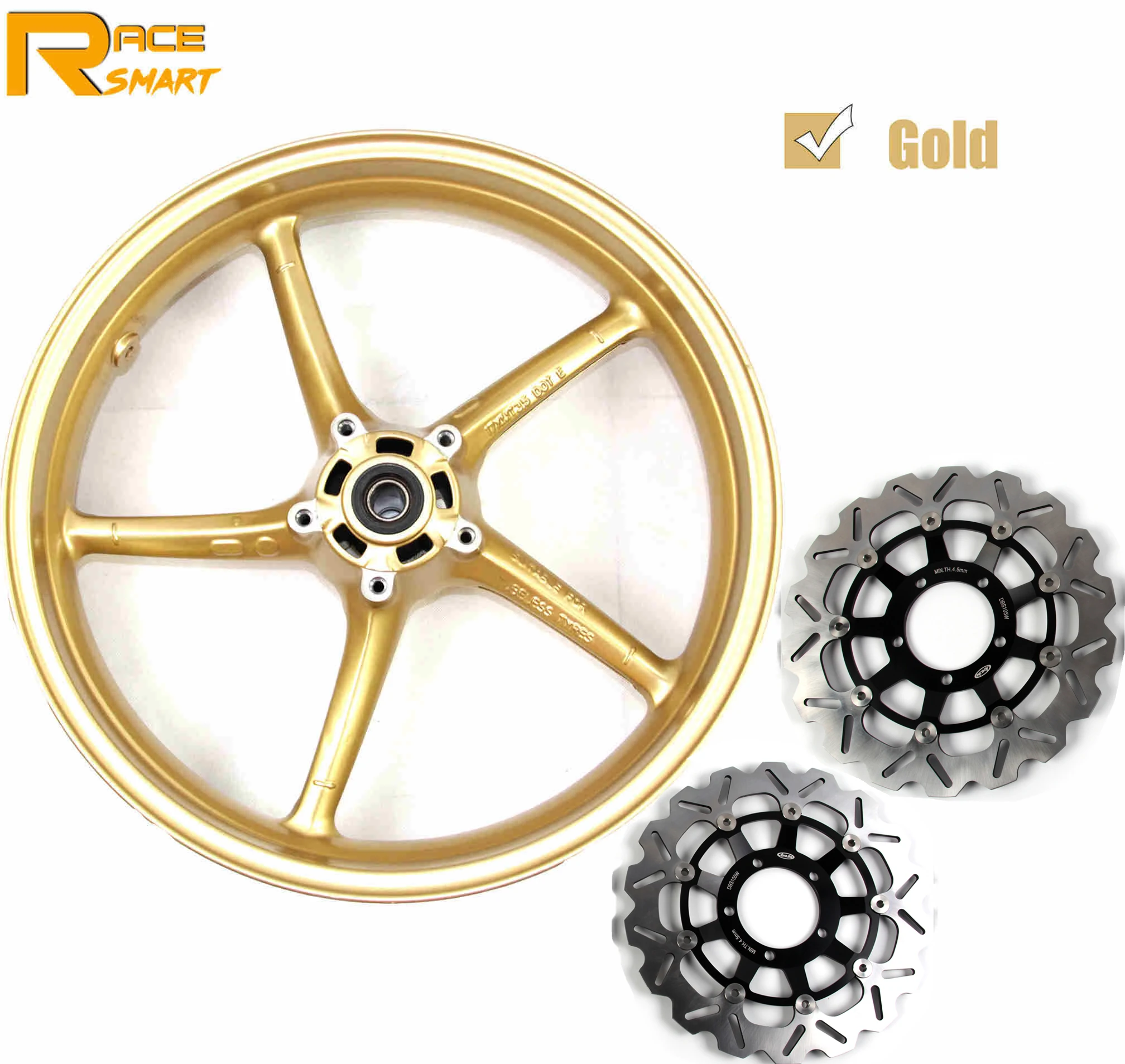 Gold wheel rim Обод колеса мотоцикла для Triumph Daytona 675 R 2011-2012 передние колеса диски для мотоциклов колеса диски Daytona 675R 2011 2012 11 12 - Цвет: Gold wheel rim
