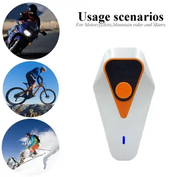 

WT002 2pcs Motorcycle Helmet Headsets Waterproof 1000m BT FM Interphones
