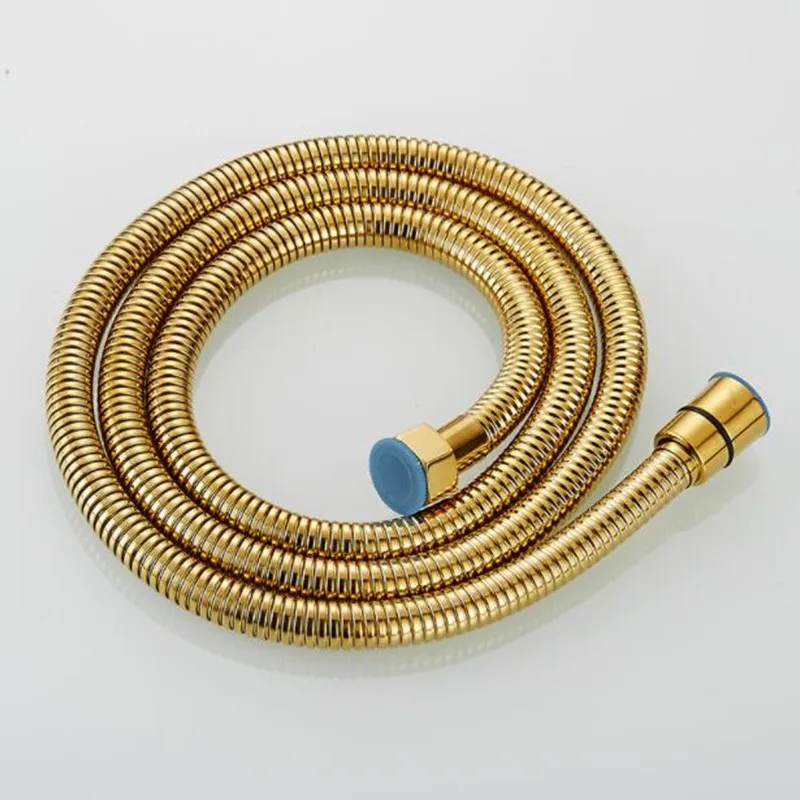 G 1/2'Black Shower Hose 150cm Stainless Steel Shower Tube Flexible Gold Bathroom Hose Plumbing Chrome ORB