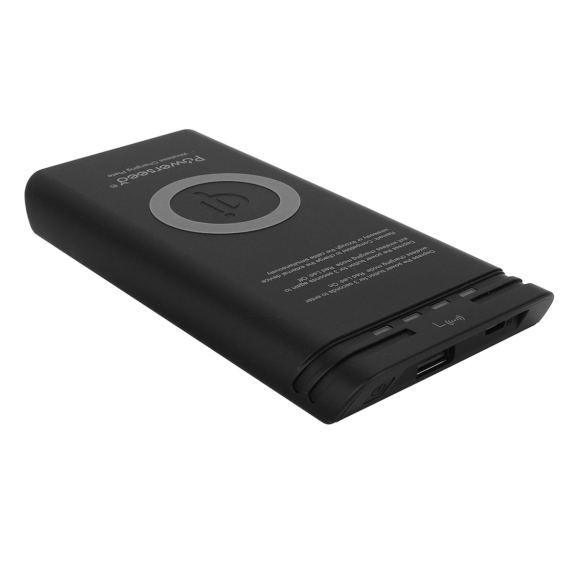 Черный Портативный Беспроводной power Bank Быстрая Зарядка Qi Зарядное устройство 70000 мАч быстрой Беспроводной бабочка Беспроводной power Bank Внешняя Батарея - Цвет: Черный