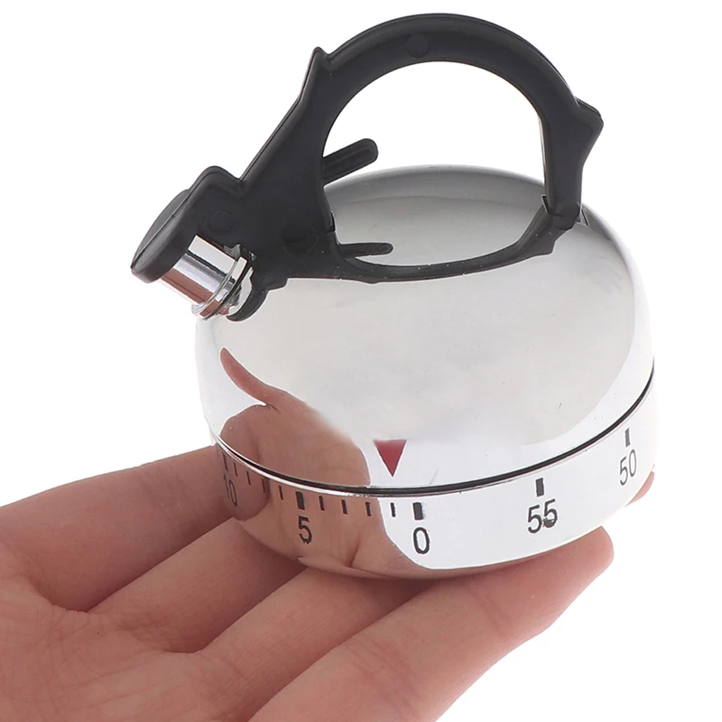 60 Minute Kitchen Timer Alarm Mechanical Teapot Shaped Clock Counting Tools | Дом и сад