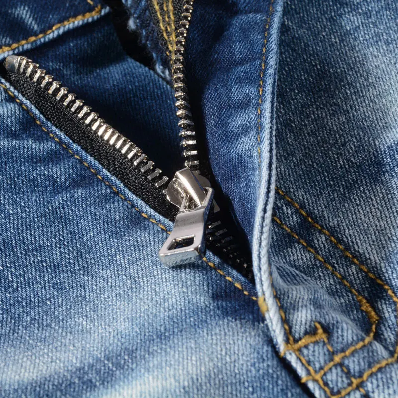 Promo Italian Style Blue Color Street Fashion Men Jeans Destroyed Ripped Jeans Men Motor Biker Jeans Homme New Men Pants