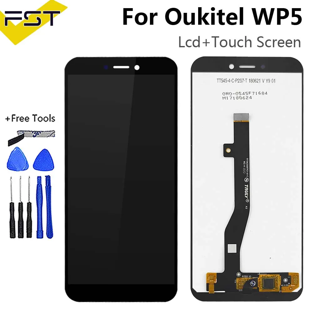 Черный ЖК дисплей 5 дюйма для Oukitel WP5 дигитайзер сенсорного экрана в сборе