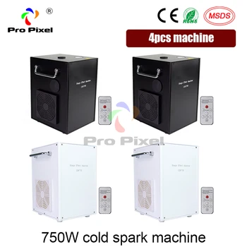 

4pcs 750W Cold Spark Fireworks Machine DMX And Remote Control Fountain Sparkular Firework For Wedding