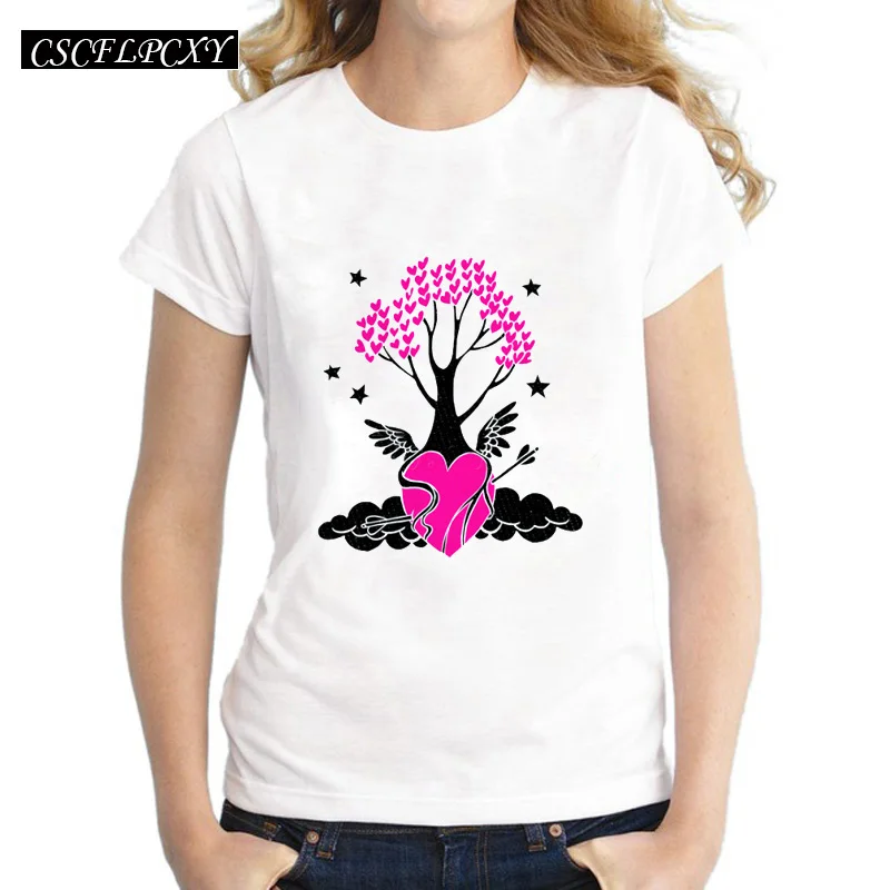 Creative-Design-Dollar-Money-Love-Tree-Forest-Spirits-Sumi-e-Women-T-shirt-Colorful-Printing-Casual (1)