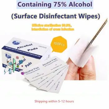 

100 pcs / box of alcohol wipes Portable emergency disinfection tissue box Safe household skin cleansing wipes