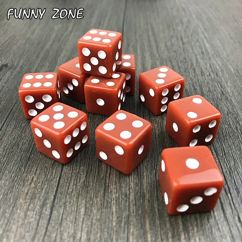High Quality 10Pcs 16mm Multi Color Six Sided Bar Pub Club Party Spot D6 Playing Games Dice Set Opaque Game Accessories 10|dice set|game dicedice set