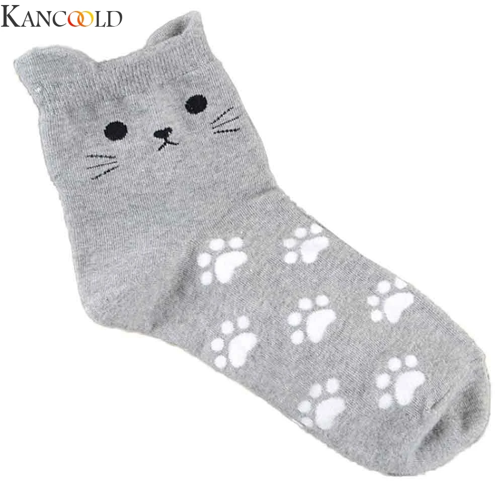 KANCOOLD носки с кошачьими следами милые женские модные хлопковые носки без пятки Новая мода унисекс высокое качество осень зима горячая распродажа