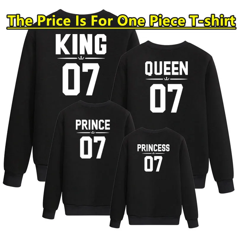 Семейная одежда King queen для папы, мамы и меня, папы, мамы, дочки, сына, рождественские новогодние хлопковые свитера Семейные комплекты - Цвет: WY6017