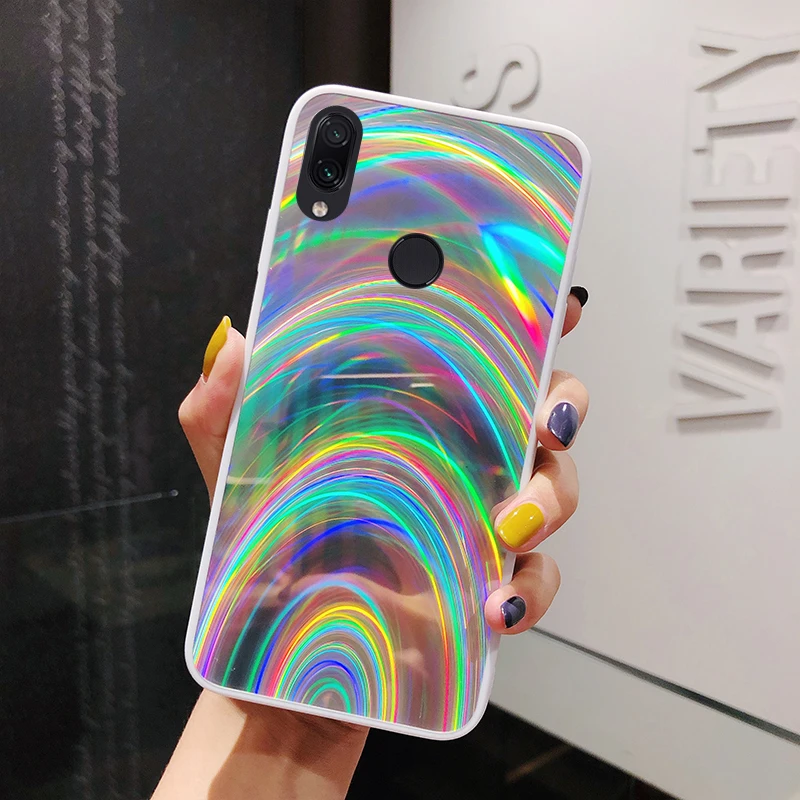 Радужный зеркальный глянцевый чехол для huawei P30 P20 mate 20 Lite mate 30 Pro Y5 Y6 Y7 P Smart для Honor 8X 7C 20 Pro 10i 20i