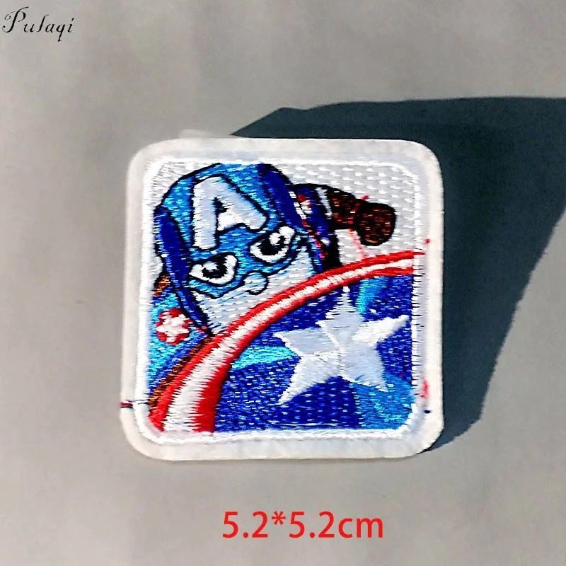 Pulaqi Sequin Avengers Patch DIY Embroidered Patches For Clothing Sew On Patches Cartoon Marvel Stickers Badge Patch For Clothes - Цвет: 5P-PE4178CT