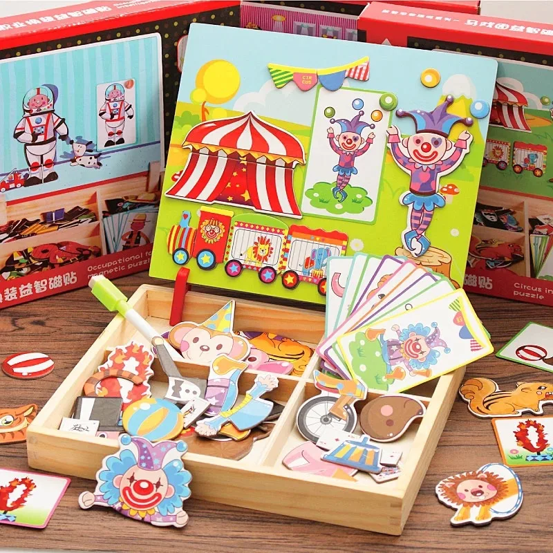 

Children GIRL'S Toy Magnetic Small Drawing Board Early Childhood Educational 4-6-Year-Old Men's Jigsaw Puzzle Birthday Gift 3-7