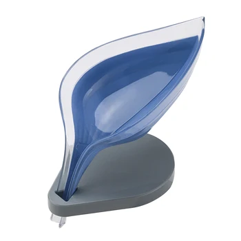 

Draining No Drilling Cute ABS Bathroom Decor Home Anti Slip Universal Cabinet Leaf Shape With Sucker Kitchen Soap Dish