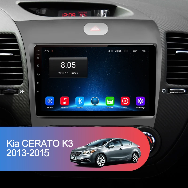 Android 9,1 dvd-плеер Радио стерео автомобильный gps навигация wifi для Kia K3 Forte Cerato 2013
