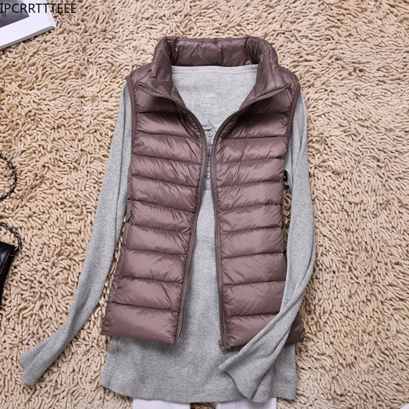 Spring Autumn Duck Down Vest Women Short Jacket Sleeveless Portable Puffer Vest Coat Female 2021 New Winter Student Waistcoat - 5