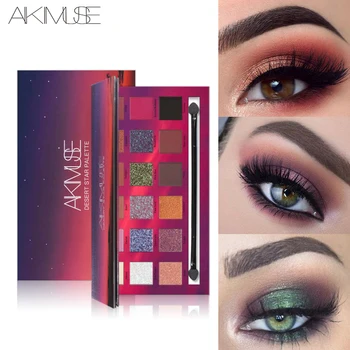

AIKIMUSE desert star eye shadow palette 18 colors shimmer matte pigment long lasting waterproof purple glitter eyeshadow KS303
