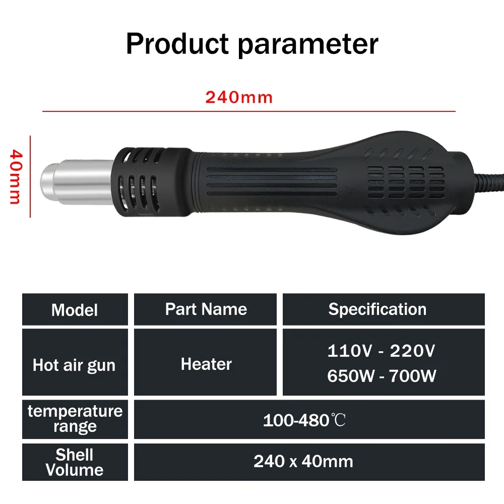 Hot air gun 8858 Micro Rework soldering station LED Digital Hair dryer for soldering 650W Heat Gun welding repair tools Heat Gun 5