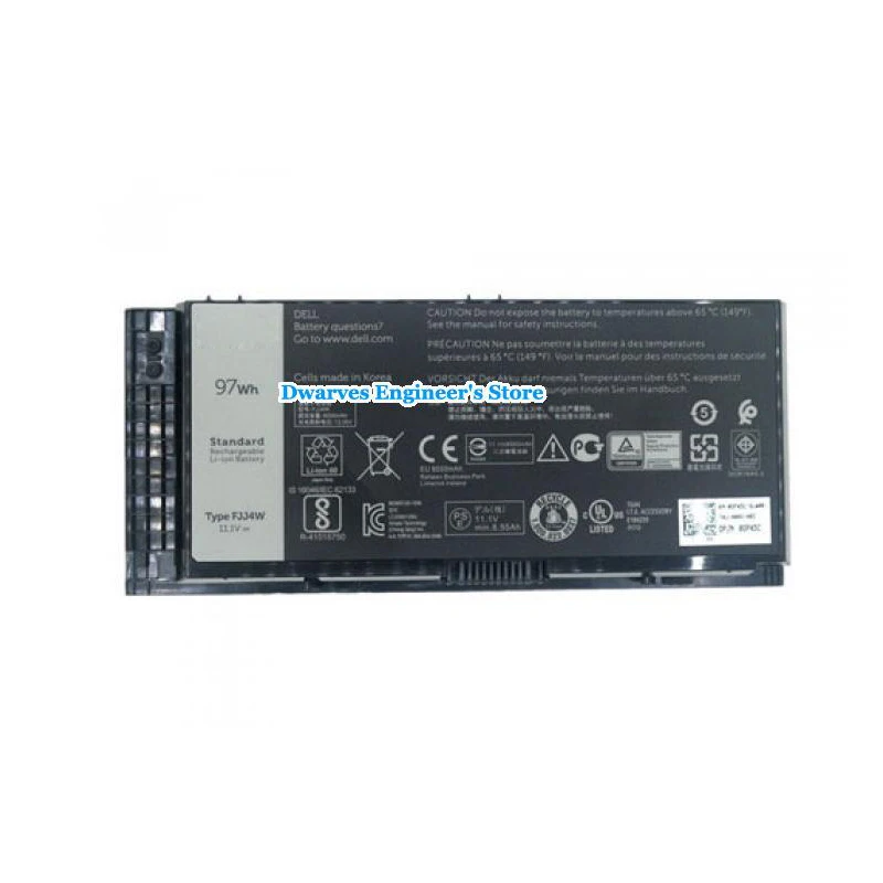 Bateria do Portátil para Precision M6600 Fjj4w 97wh M6800 M6700 M4600 M4700 Fv993 J79x4 823f9 7ff1k Wj383 X57f1 11.1v 8700mah - Imagem 5