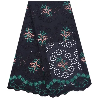 

African Lace Fabric New Black Swiss Voile Lace In Seitzerland Hollowing Embroidery For Sewing Clothes Nigerian Lace Fabric A1852