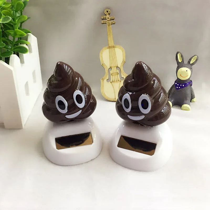 Стиль Солнечный вращающийся Poop кукла креативный мультфильм аксессуары для декорирования машины детские игрушки настраиваемые