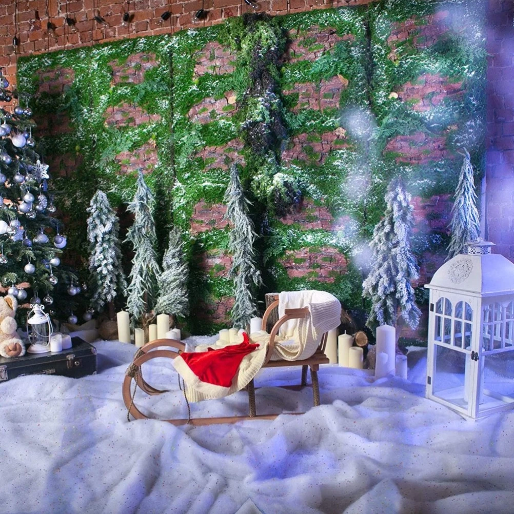 5 x 3,3 Feet 2 Pezzi Skylety Set di Coperte di Neve di Natale Coperte di Neve Artificiale Decorazioni sullo Sfondo del Villaggio di Natale per lOrnamento di Natale 