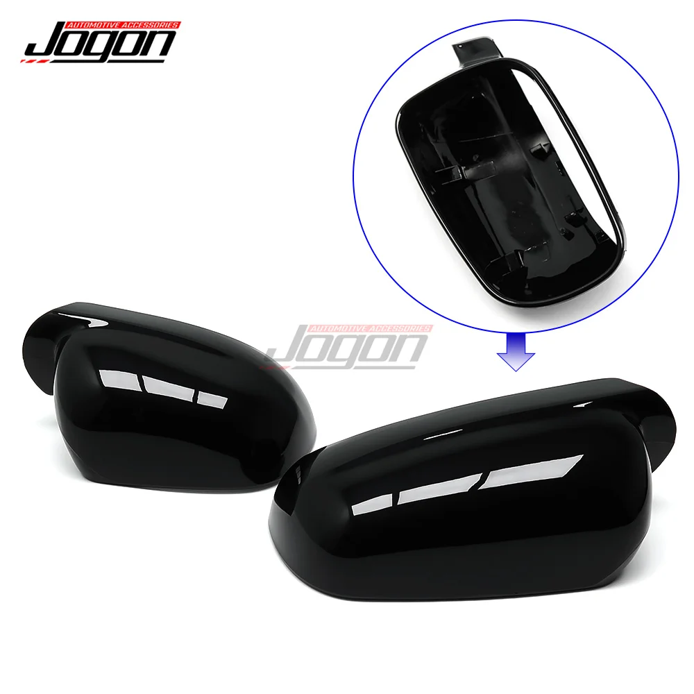 VW Golf 4 IV GTI R32 Jetta MK4 Bora 1J Passat B5 용 사이드 미러 셸 캡, 광택 블랙 백미러 커버
