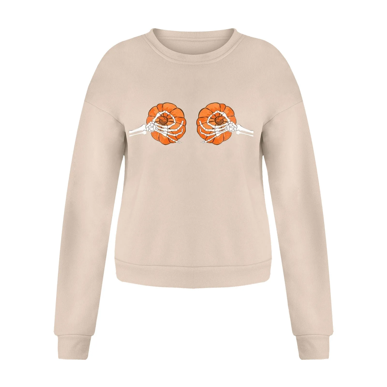 Halloween Pumpkin Oversized Sweatshirts Fashion Women's Clothing Casual Long Sleeve Pulovers Tops Autumn Ladies Sweatshirts 2
