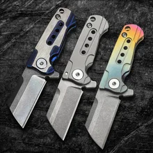 

Mini TC4 Titanium Alloy Outdoor Folding Knife S35vn Steel High Quality Outdoor Survival Tactical Pocket Knife Key Chain EDC Tool