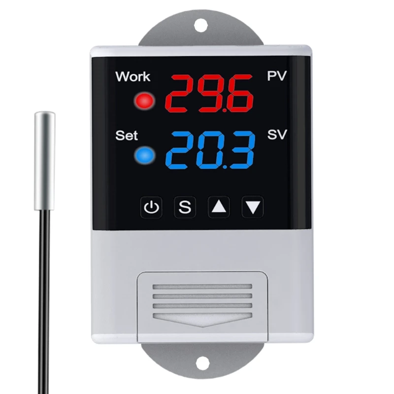110V-220VAC Thermostat Temperature Controller Cooling Heating 10A Output for Aquarium Incubator Waterproof NTC Sensor |