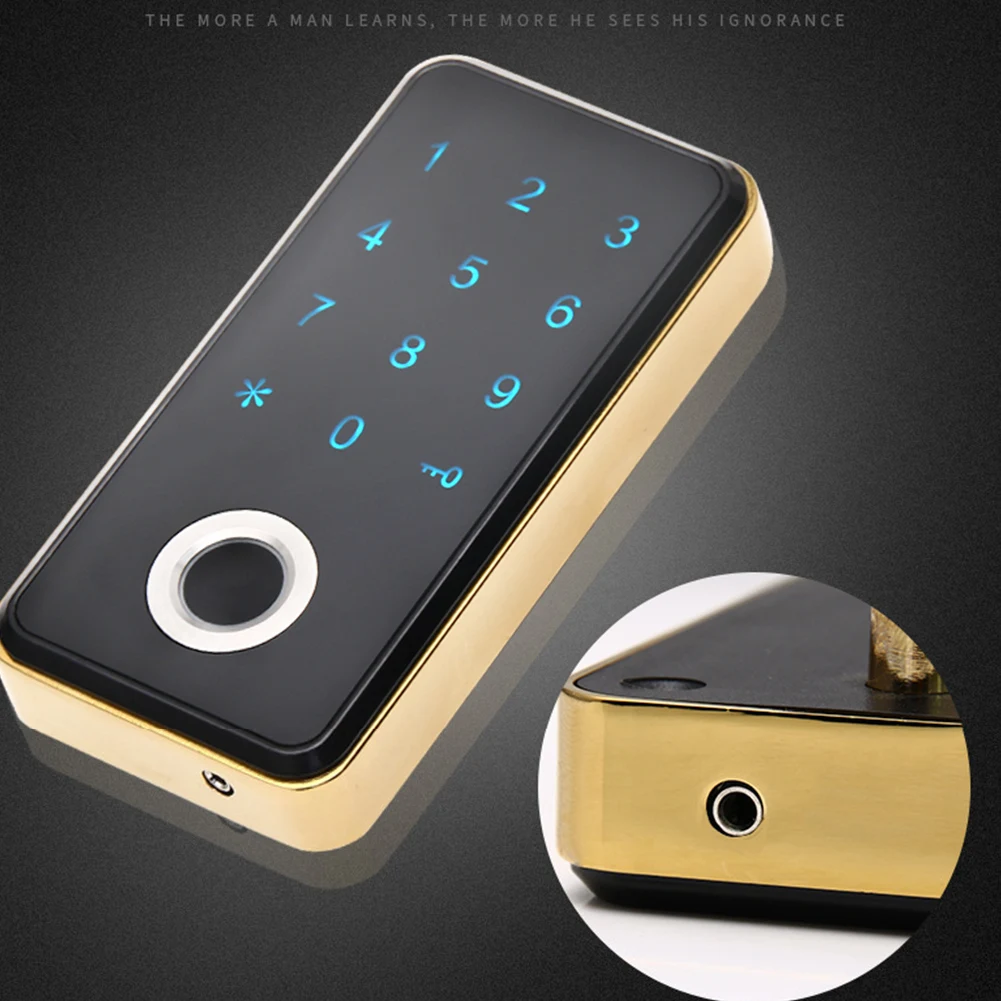 Золотой Digital Office Cabinet Security Smart Zinc Alloy Home Keyless Keypad Touch Password Multipurpose Fingerprint Durable Door Lock - Цвет: Золотой