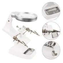 Вращающаяся подставка для пайки рук, сварочный инструмент с увеличительным стеклом, светодиодный зажим для зажима аллигатора, многофункциональный зажим для ремонта