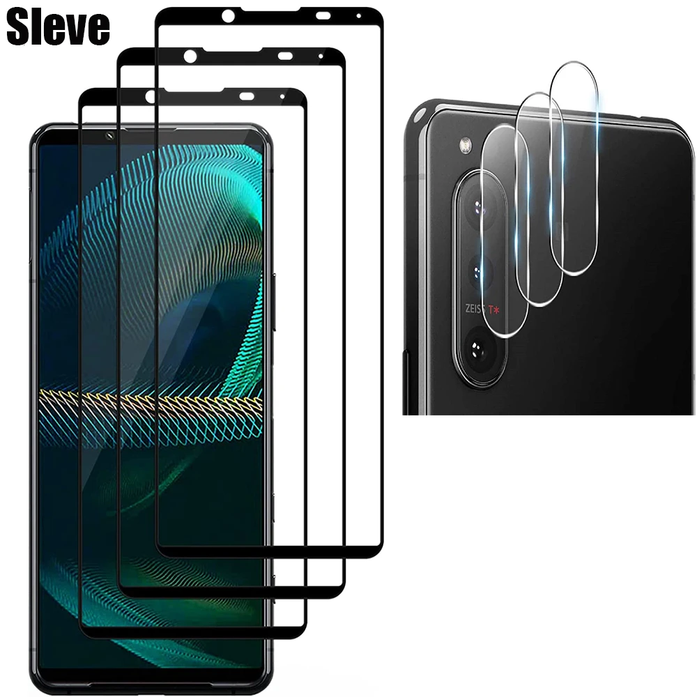 2.5D 9H Tempered Glass For Sony Xperia 1 5 10 II iii Screen Protector with HD Lens Protector On For For Sony Xperia1 5 10 III ii mobile screen protector