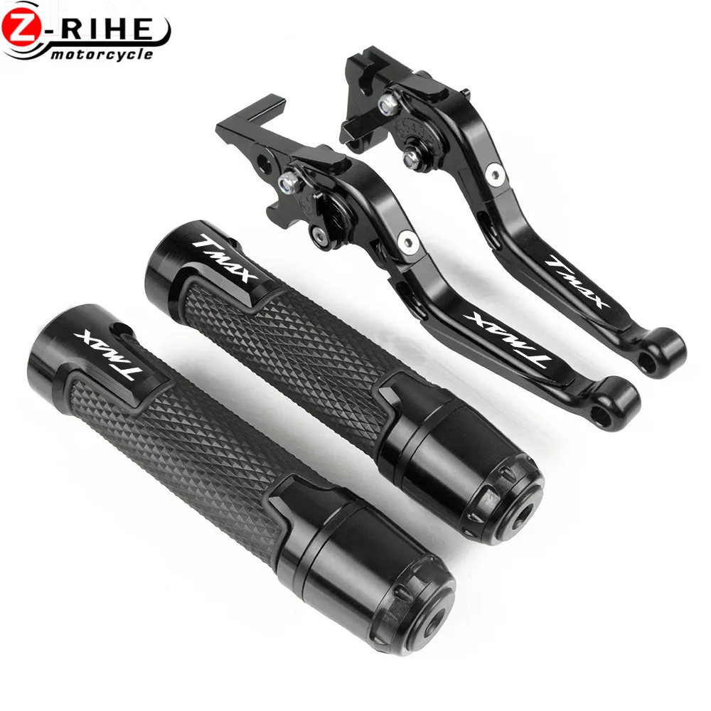 Аксессуары для мотоциклов для YAMAHA TMAX 500 2001 2002 2003 2004 2005 2006 2007 удлиняющие Рычаги Тормозная система сцепления Рукоятка Запчасти для руля - Цвет: BKBKBBKBK TMAX