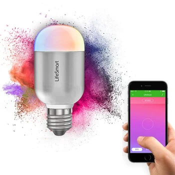 

E27 LED Bulb Life Smart AC 90-240V / 6W BT Smarts Light Bulb Smartphone App Control Dimmable 16 Million Colors with Music