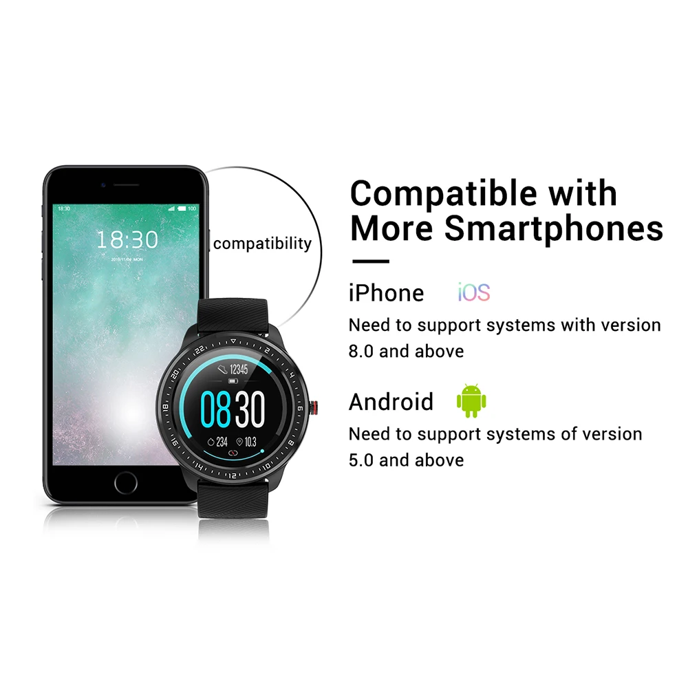 LEMFO Z06 Full Screen Touch Smart Watch Men IP67 Waterproof Heart Rate  Blood Pressure Monitor For Android IOS Phone Watch|Smart Watches| -  AliExpress