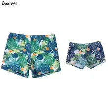 Bunvel/одежда для плавания в семейном стиле; плавки для папы и сына в богемном пляжном стиле; детский купальник для мальчиков; летний купальник