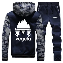 ##Special Price Super Saiyan Vegeta Print Mens Thick Hoodies Camo Sweatshirt+Sweatpants 2 Piece Sets Winter Warm Brand Jacket Dragon Ball Coat ##Special Price Super Saiyan Vegeta Print Mens Thick Hoodies Camo Sweatshirt+Sweatpants 2 Piece Sets Winter Warm Brand Jacket Dragon Ball Coat