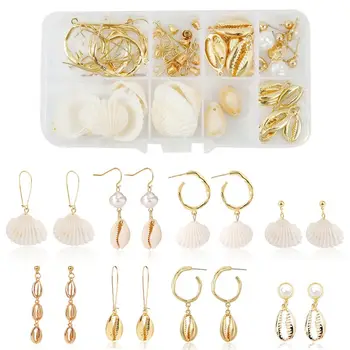 

8 Pairs Shell Bohemian Earring Making Set DIY Jewelry Making Material Supplies Accessories Handmade Craft Tool Kit
