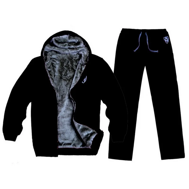 CYSINCOS, зимний мужской комплект, повседневная куртка с капюшоном+ штаны, комплекты из 2 предметов, мужские флисовые толстовки на молнии, спортивный костюм, мужской спортивный костюм, верхняя одежда