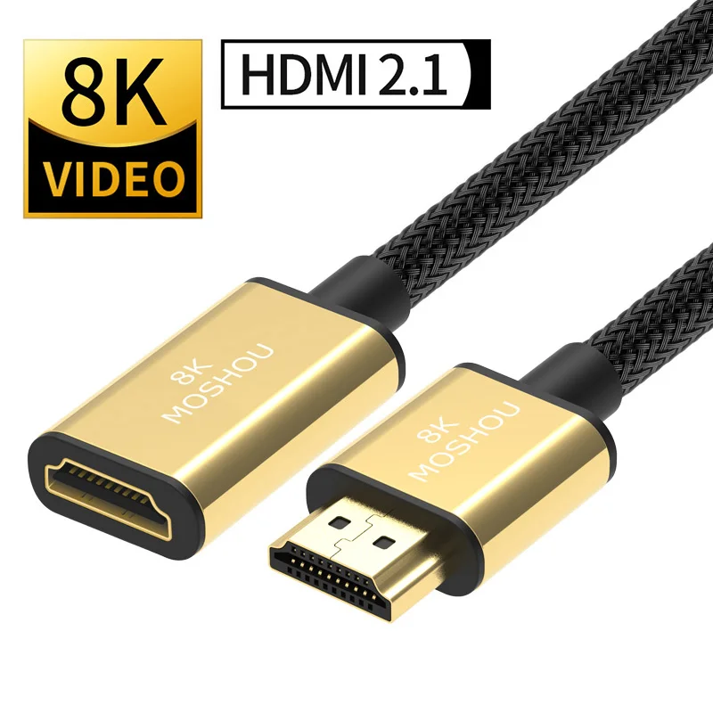 Кабель HDMI 2 1 8K 4K 60Hz MOSHOU адаптер Папа мама динамический HDR ARC CEC удлинитель для видео