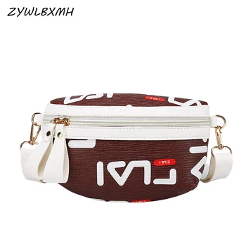 

ZYWLBXMH Waterproof PU Leather Waist Packs Fashion Waist Bag Women's Chest Bag Luxury Belt Bag Zipper Fanny Pack riñonera mujer